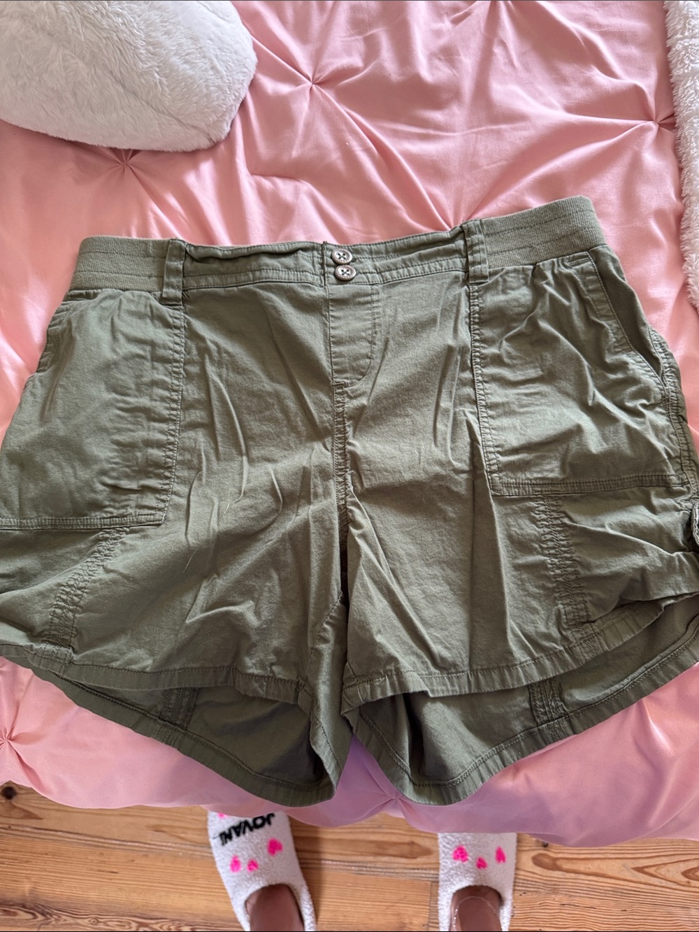 torrid Olive Utility Cargo Shorts